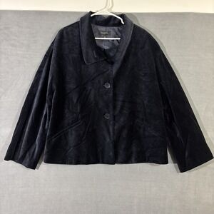 Talbots 18 Navy‎ Blue Velvet Jacket NWOT Blazer Quiet Luxury Career